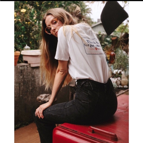 sugarhigh + lovestoned Tops - Thank Your For Pot Smoking Bowling Shirt